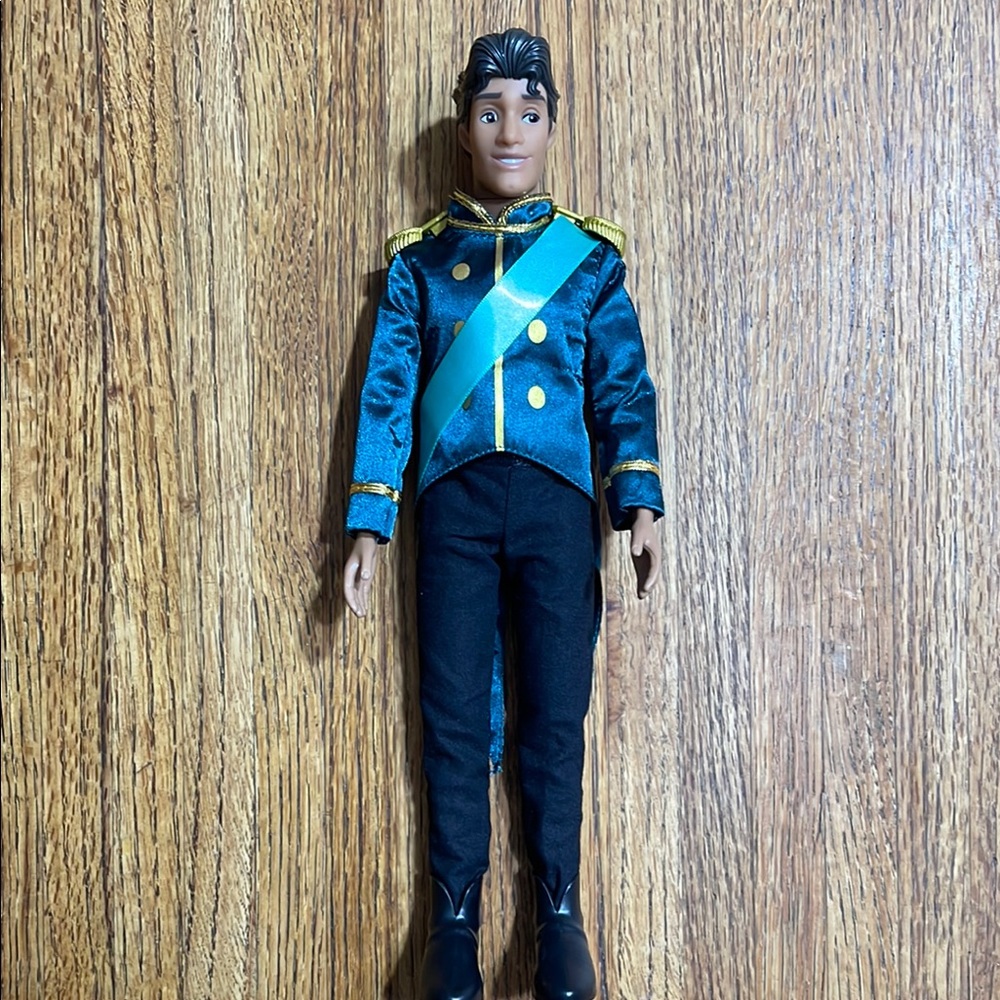 Disney Blue and Gold Doll with Stylized Design